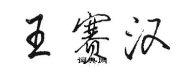 骆恒光王赛汉行书个性签名怎么写