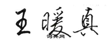 骆恒光王暖真行书个性签名怎么写