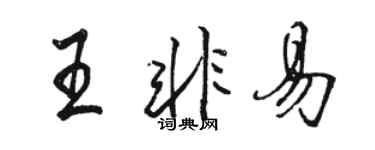 骆恒光王非易行书个性签名怎么写