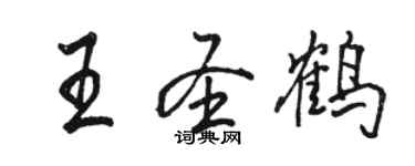 骆恒光王圣鹤行书个性签名怎么写