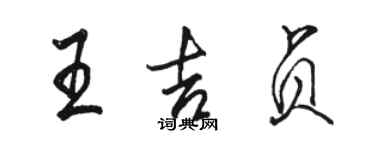 骆恒光王吉贞行书个性签名怎么写