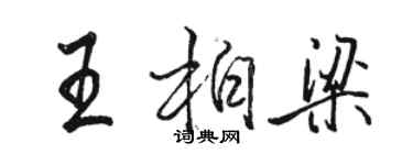 骆恒光王柏梁行书个性签名怎么写