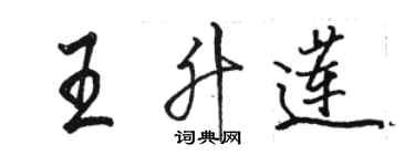 骆恒光王升莲行书个性签名怎么写