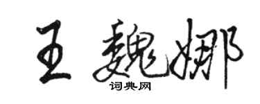 骆恒光王魏娜行书个性签名怎么写
