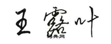 骆恒光王露叶行书个性签名怎么写