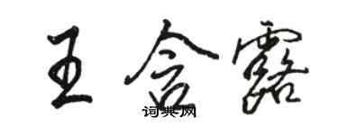骆恒光王含露行书个性签名怎么写