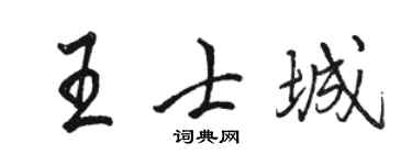 骆恒光王士城行书个性签名怎么写