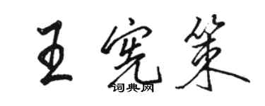 骆恒光王宪策行书个性签名怎么写