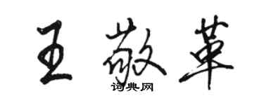 骆恒光王敬革行书个性签名怎么写