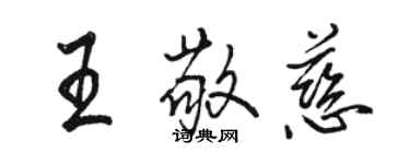 骆恒光王敬慈行书个性签名怎么写