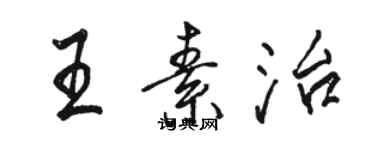 骆恒光王素治行书个性签名怎么写