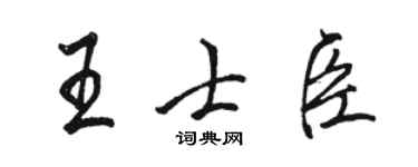 骆恒光王士臣行书个性签名怎么写