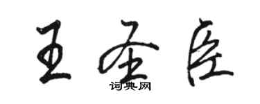 骆恒光王圣臣行书个性签名怎么写