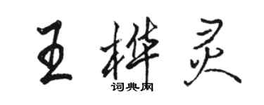 骆恒光王桦灵行书个性签名怎么写