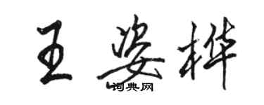 骆恒光王姿桦行书个性签名怎么写