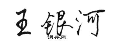 骆恒光王银河行书个性签名怎么写