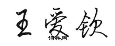 骆恒光王爱钦行书个性签名怎么写