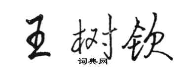 骆恒光王树钦行书个性签名怎么写