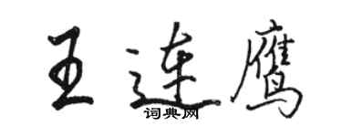 骆恒光王连鹰行书个性签名怎么写
