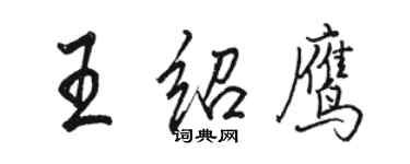 骆恒光王绍鹰行书个性签名怎么写