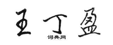 骆恒光王丁盈行书个性签名怎么写
