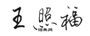 骆恒光王照福行书个性签名怎么写