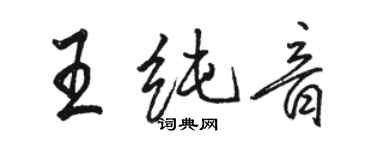 骆恒光王纯音行书个性签名怎么写