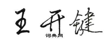 骆恒光王开键行书个性签名怎么写