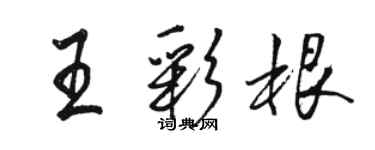 骆恒光王彩根行书个性签名怎么写