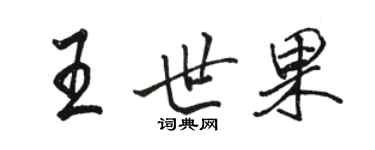 骆恒光王世果行书个性签名怎么写