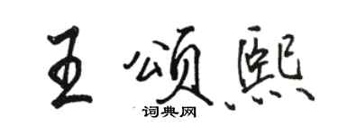 骆恒光王颂熙行书个性签名怎么写