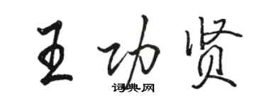 骆恒光王功贤行书个性签名怎么写