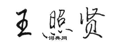 骆恒光王照贤行书个性签名怎么写
