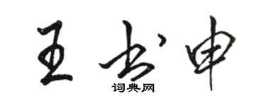 骆恒光王书申行书个性签名怎么写