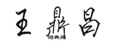 骆恒光王鼎昌行书个性签名怎么写