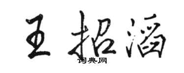 骆恒光王招滔行书个性签名怎么写