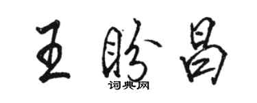 骆恒光王盼昌行书个性签名怎么写