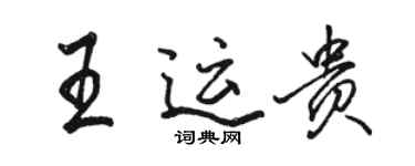 骆恒光王运贵行书个性签名怎么写