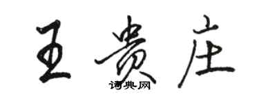 骆恒光王贵庄行书个性签名怎么写