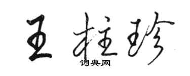 骆恒光王柱珍行书个性签名怎么写