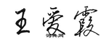 骆恒光王爱霞行书个性签名怎么写