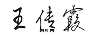 骆恒光王传霞行书个性签名怎么写