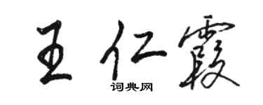 骆恒光王仁霞行书个性签名怎么写
