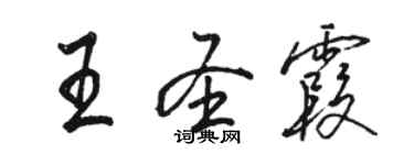 骆恒光王圣霞行书个性签名怎么写
