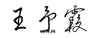 骆恒光王予霞行书个性签名怎么写