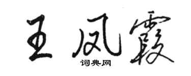 骆恒光王凤霞行书个性签名怎么写