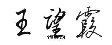 骆恒光王望霞行书个性签名怎么写