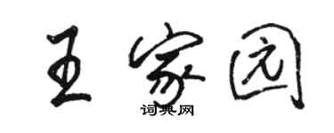 骆恒光王家园行书个性签名怎么写