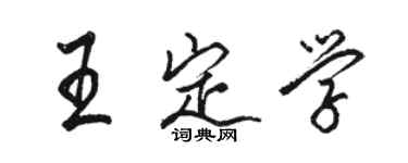 骆恒光王定学行书个性签名怎么写