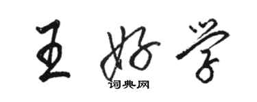骆恒光王好学行书个性签名怎么写